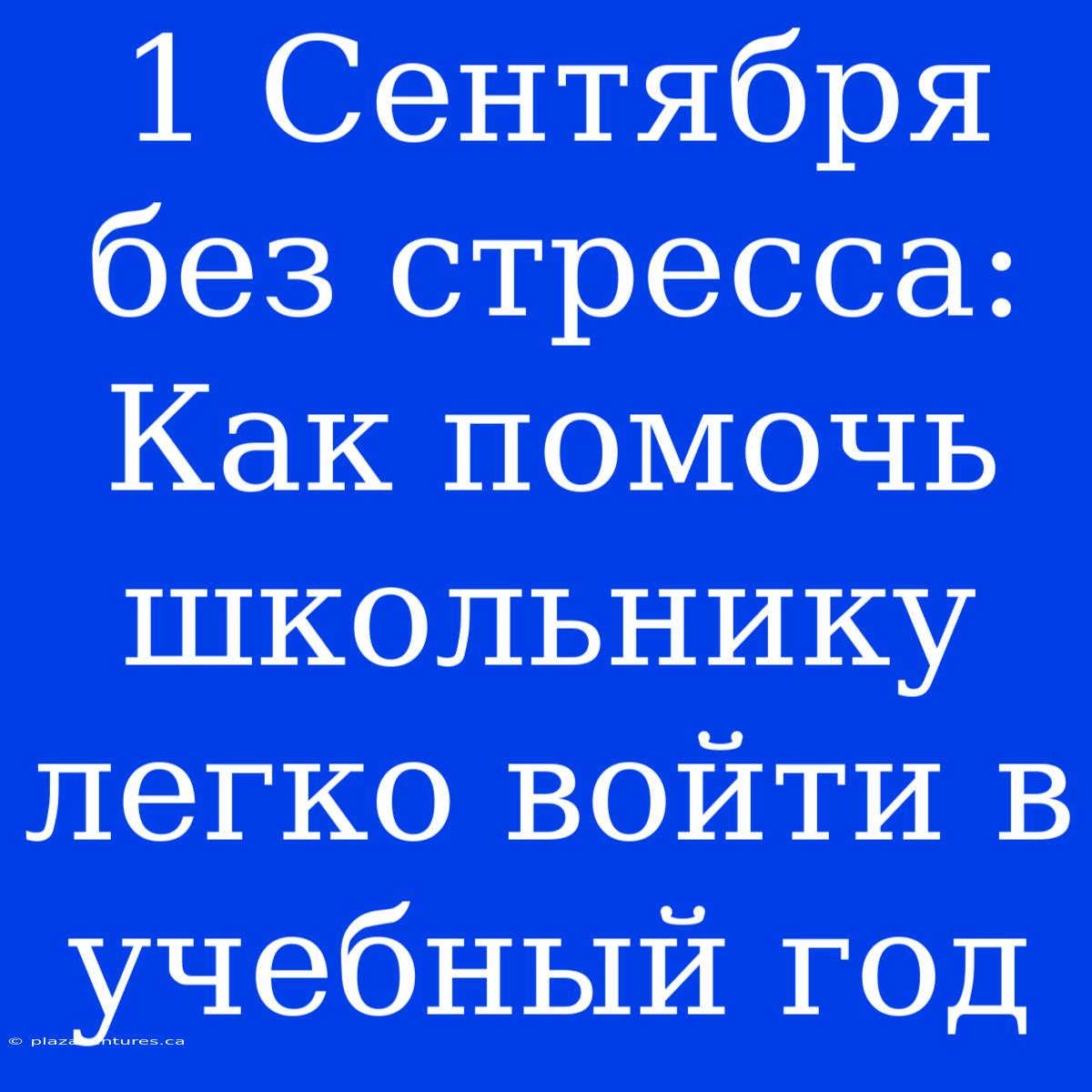 1 Сентября Без Стресса: Как Помочь Школьнику Легко Войти В Учебный Год