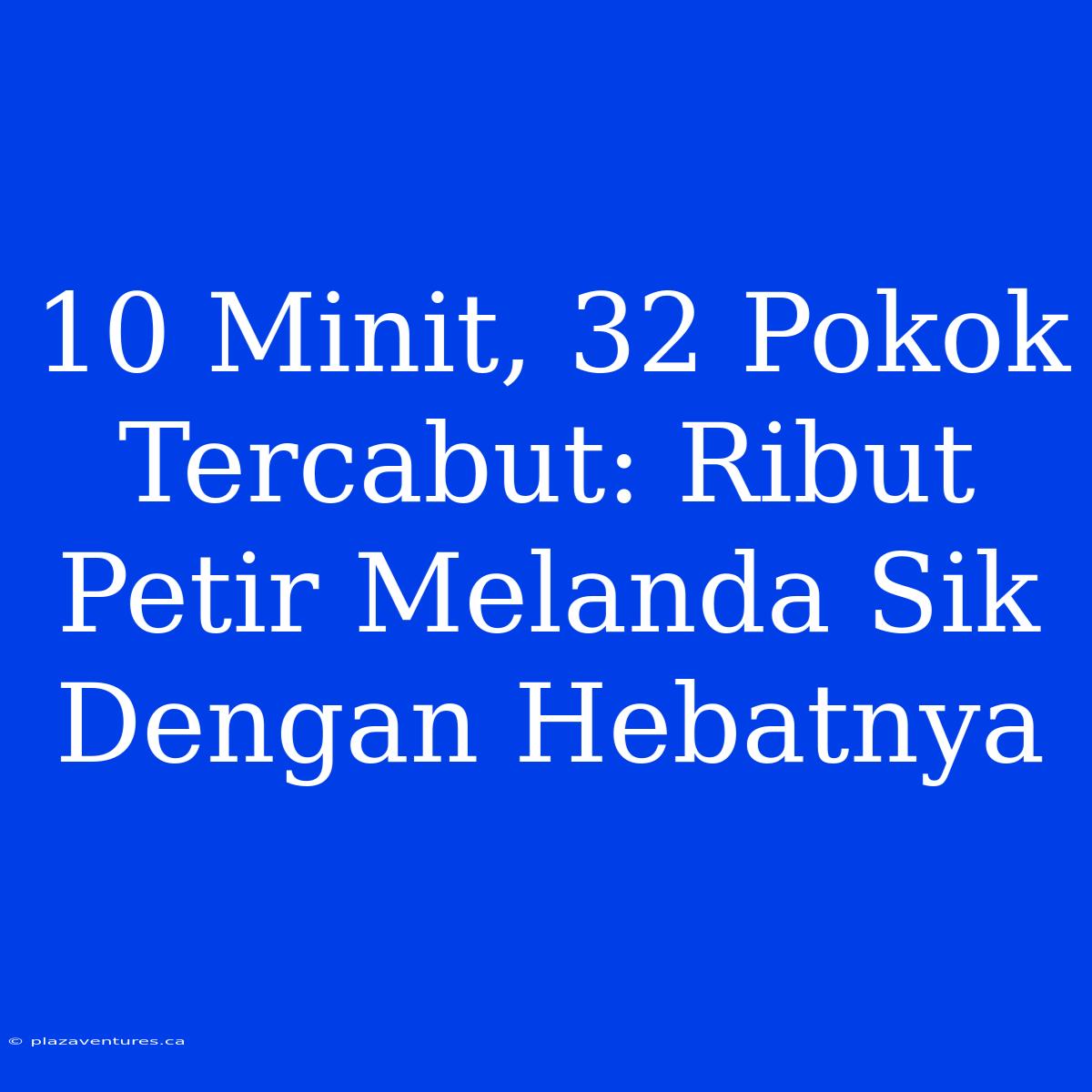 10 Minit, 32 Pokok Tercabut: Ribut Petir Melanda Sik Dengan Hebatnya