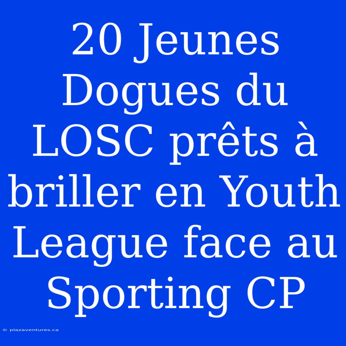 20 Jeunes Dogues Du LOSC Prêts À Briller En Youth League Face Au Sporting CP