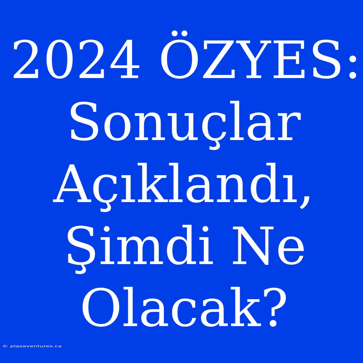 2024 ÖZYES: Sonuçlar Açıklandı, Şimdi Ne Olacak?