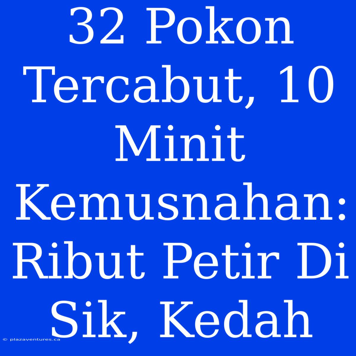 32 Pokon Tercabut, 10 Minit Kemusnahan: Ribut Petir Di Sik, Kedah