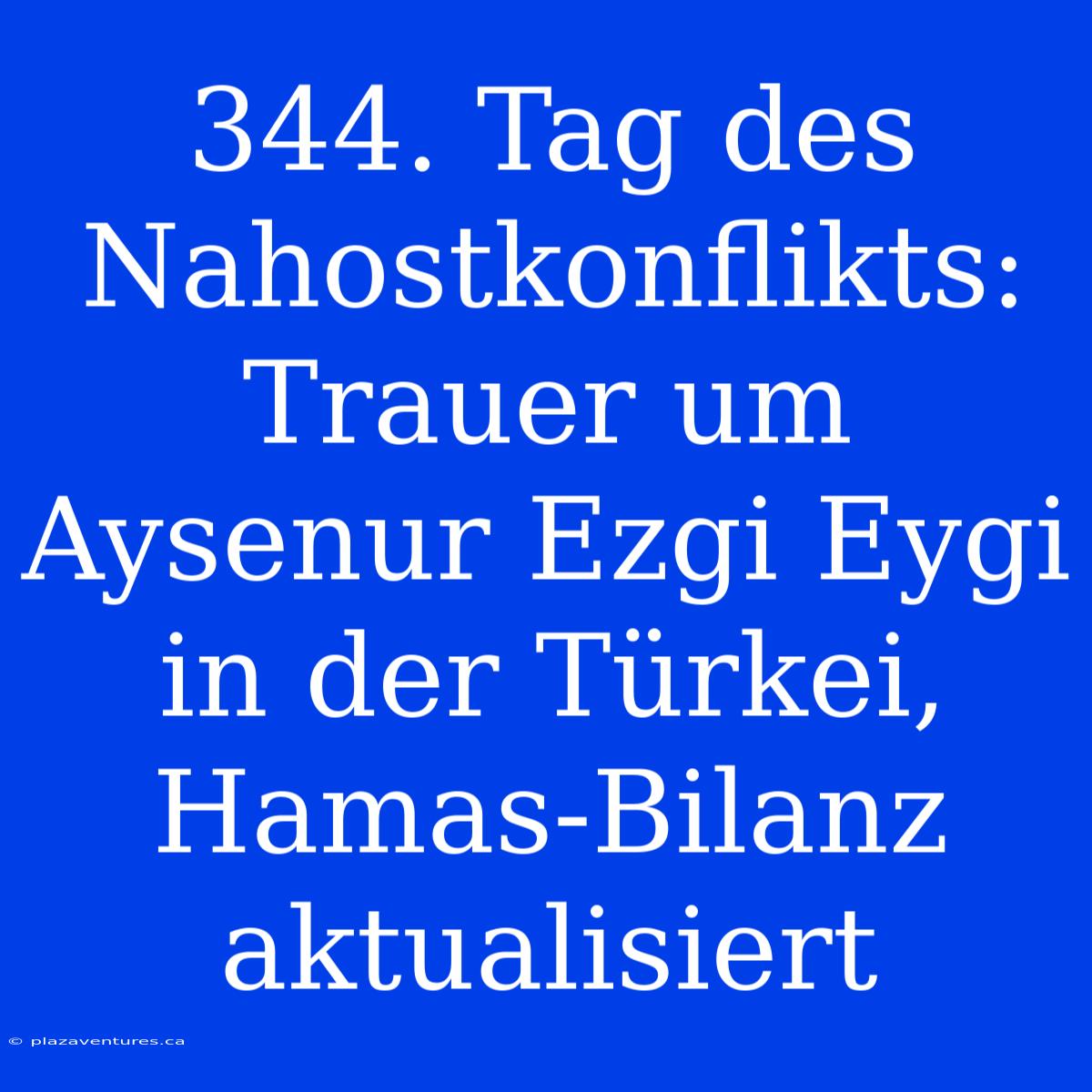 344. Tag Des Nahostkonflikts: Trauer Um Aysenur Ezgi Eygi In Der Türkei, Hamas-Bilanz Aktualisiert