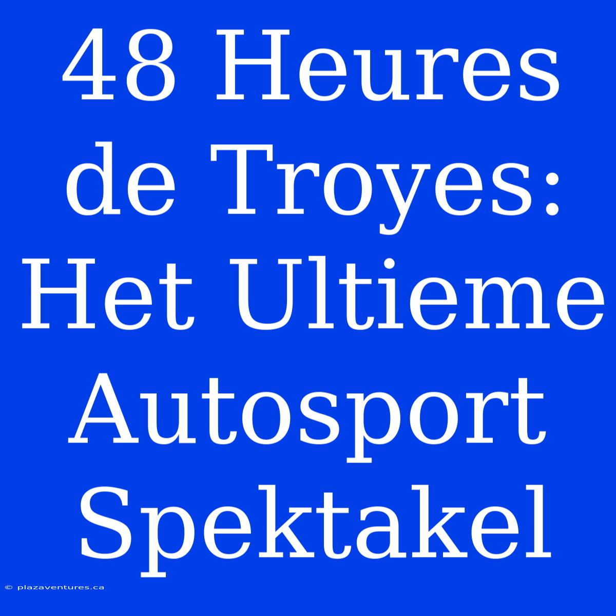 48 Heures De Troyes:  Het Ultieme Autosport Spektakel