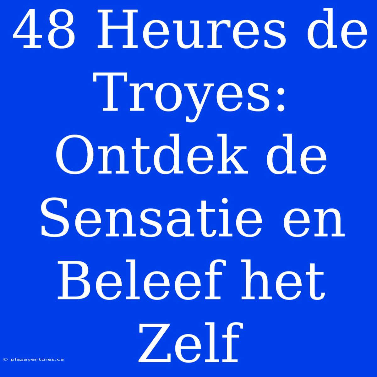 48 Heures De Troyes:  Ontdek De Sensatie En Beleef Het Zelf