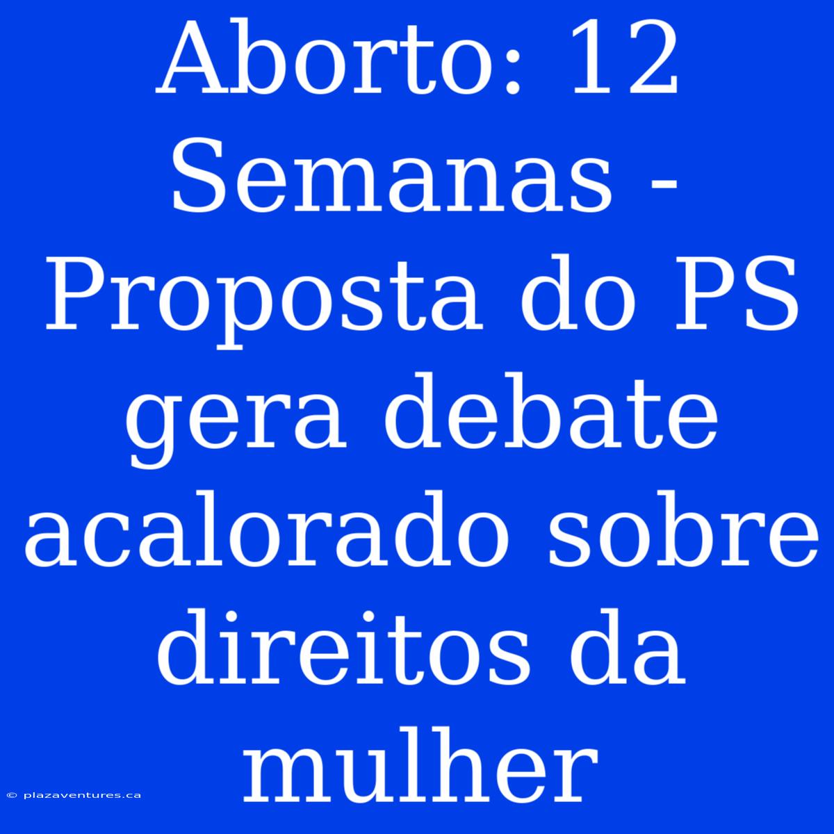 Aborto: 12 Semanas - Proposta Do PS Gera Debate Acalorado Sobre Direitos Da Mulher