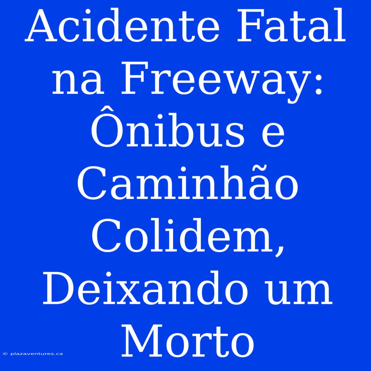 Acidente Fatal Na Freeway: Ônibus E Caminhão Colidem, Deixando Um Morto