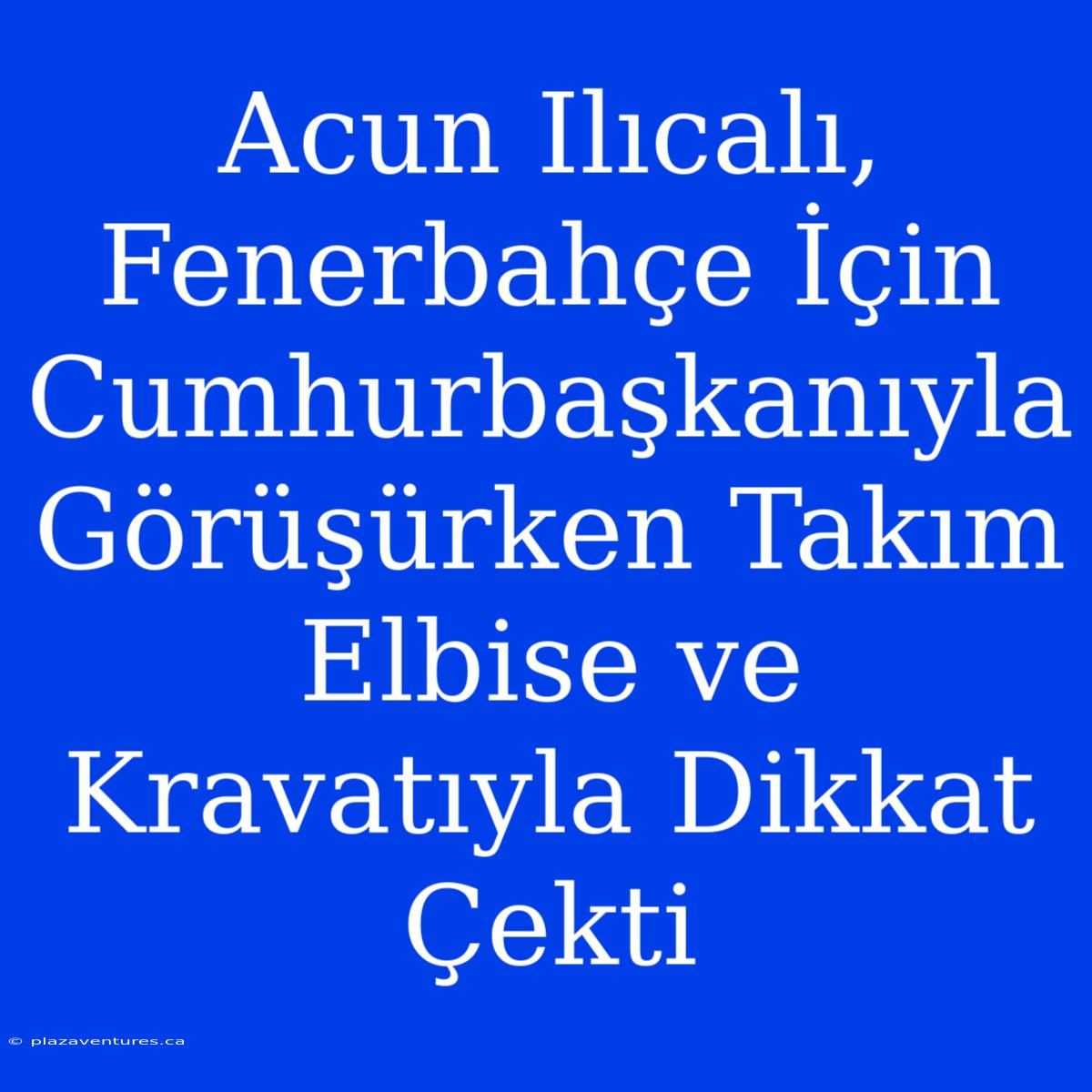 Acun Ilıcalı, Fenerbahçe İçin Cumhurbaşkanıyla Görüşürken Takım Elbise Ve Kravatıyla Dikkat Çekti