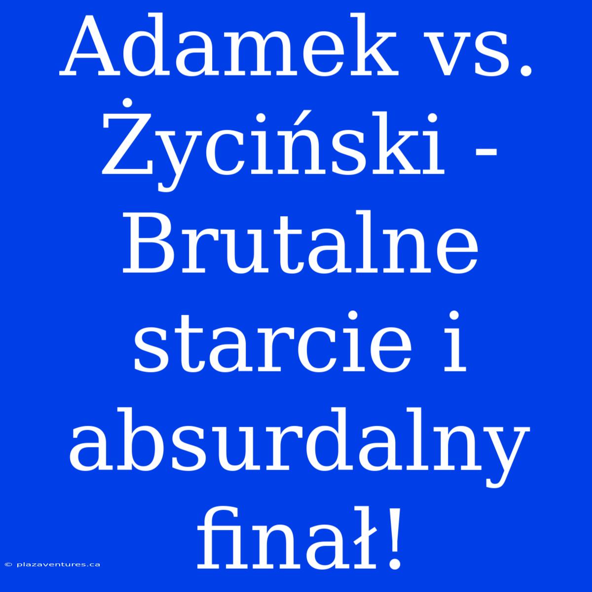 Adamek Vs. Życiński - Brutalne Starcie I Absurdalny Finał!