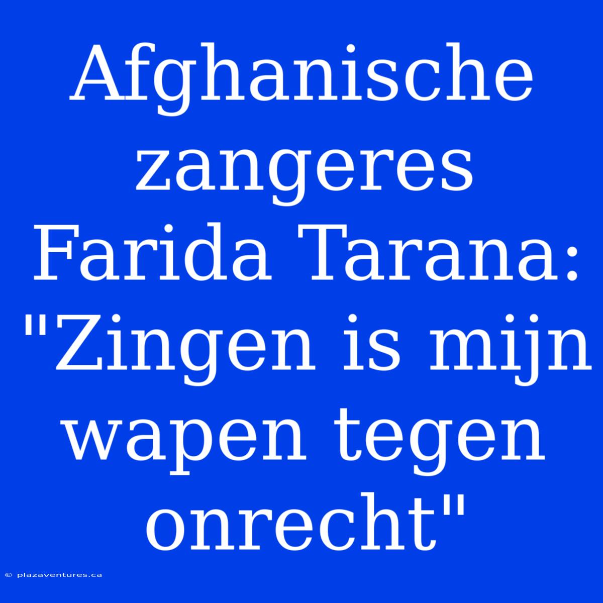 Afghanische Zangeres Farida Tarana: 