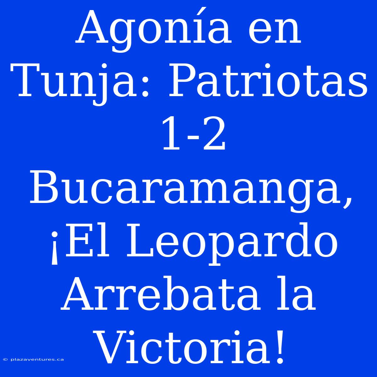 Agonía En Tunja: Patriotas 1-2 Bucaramanga, ¡El Leopardo Arrebata La Victoria!