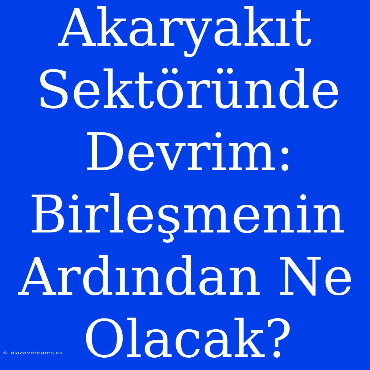 Akaryakıt Sektöründe Devrim: Birleşmenin Ardından Ne Olacak?