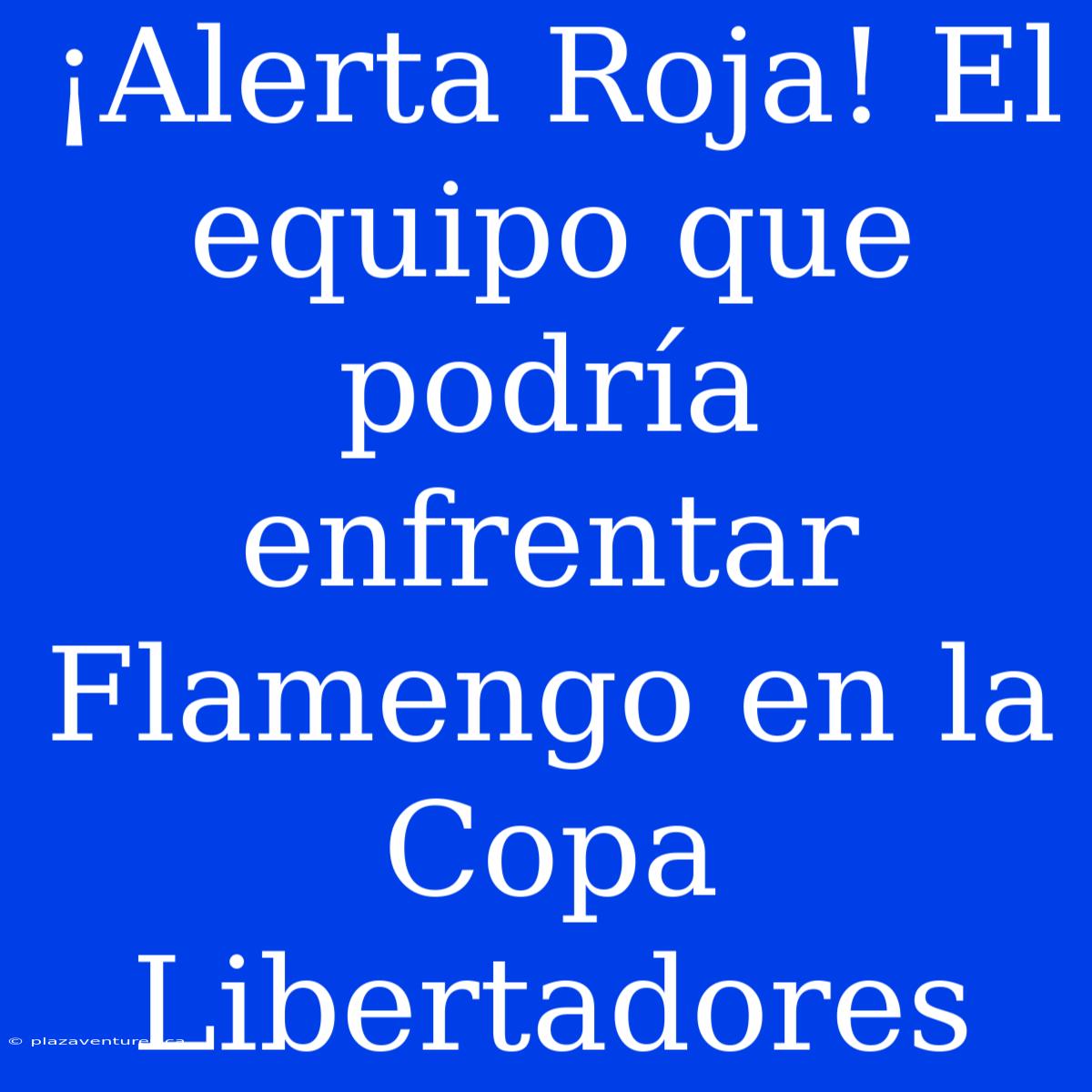 ¡Alerta Roja! El Equipo Que Podría Enfrentar Flamengo En La Copa Libertadores