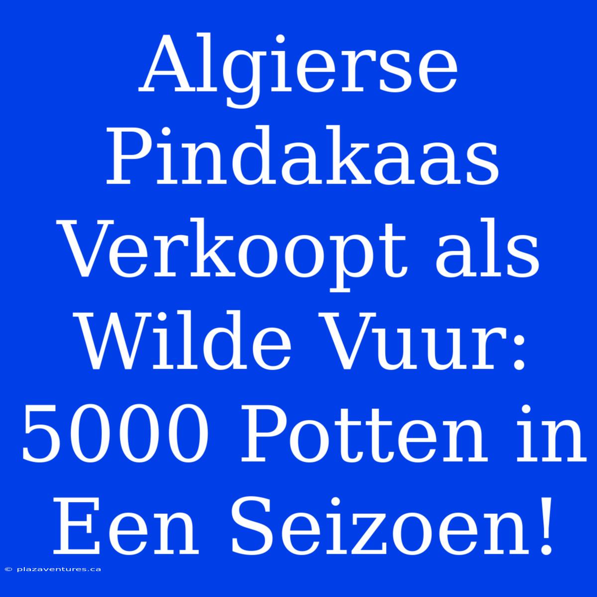 Algierse Pindakaas Verkoopt Als Wilde Vuur: 5000 Potten In Een Seizoen!