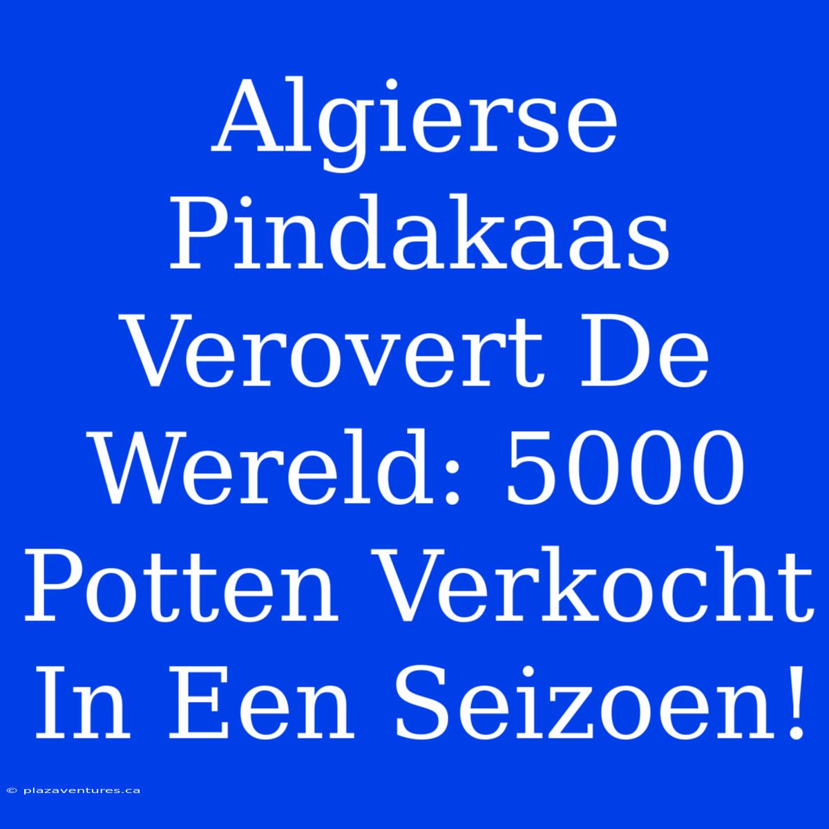 Algierse Pindakaas Verovert De Wereld: 5000 Potten Verkocht In Een Seizoen!