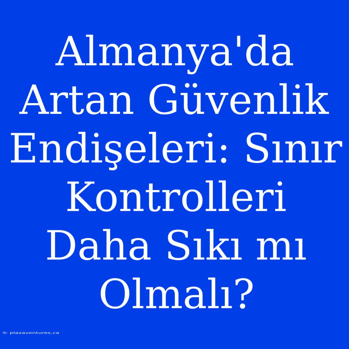 Almanya'da Artan Güvenlik Endişeleri: Sınır Kontrolleri Daha Sıkı Mı Olmalı?