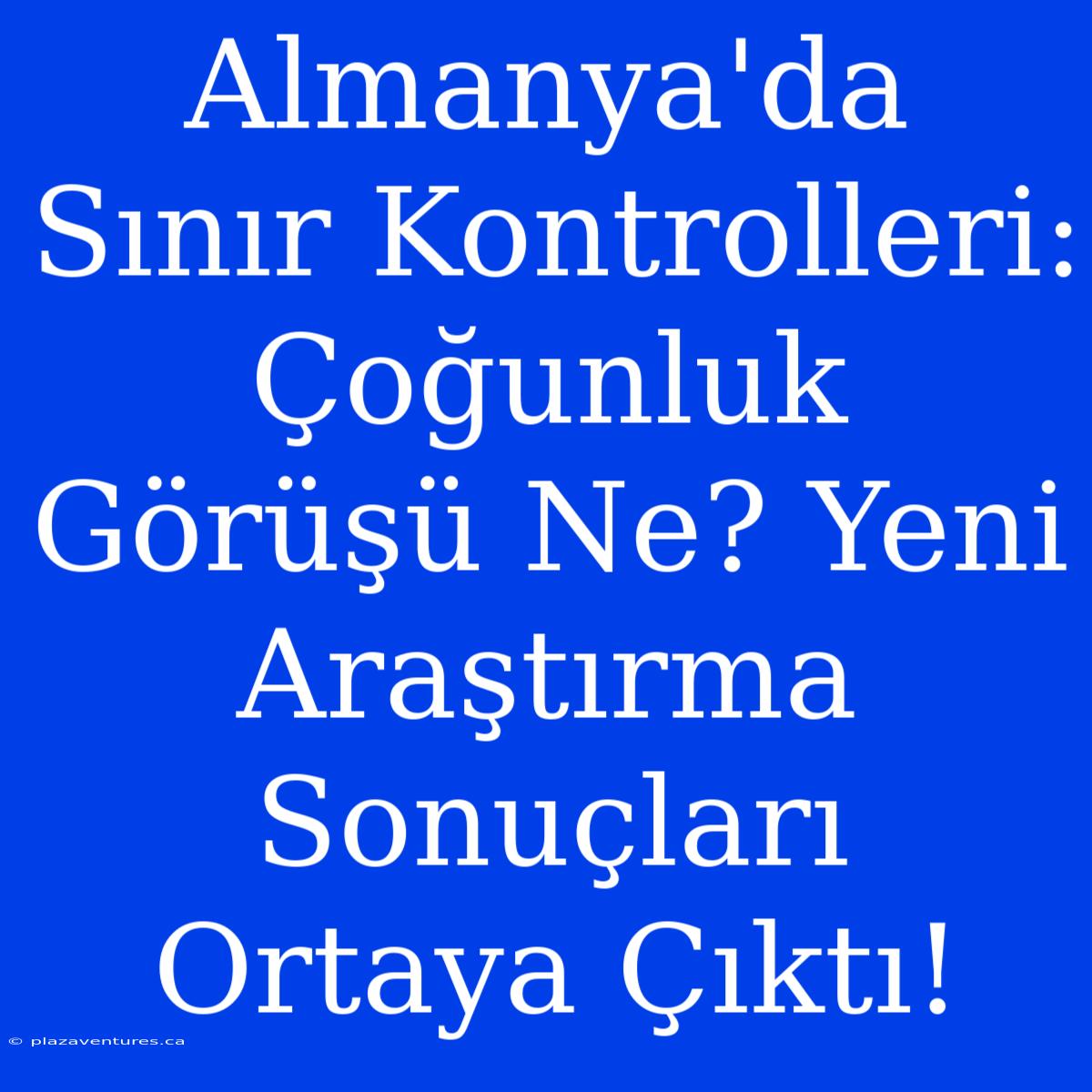 Almanya'da Sınır Kontrolleri: Çoğunluk Görüşü Ne? Yeni Araştırma Sonuçları Ortaya Çıktı!