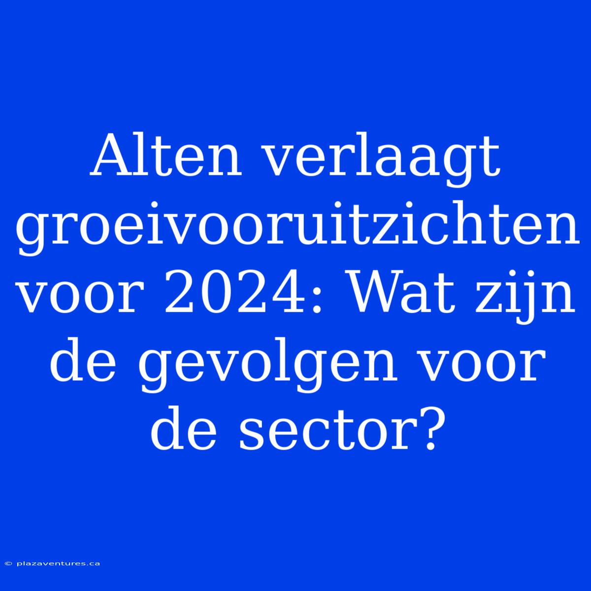 Alten Verlaagt Groeivooruitzichten Voor 2024: Wat Zijn De Gevolgen Voor De Sector?