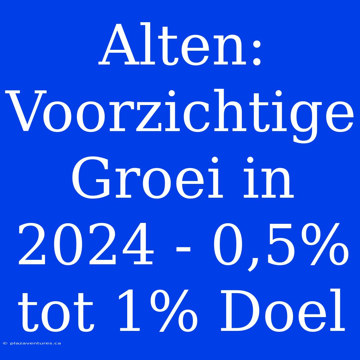 Alten: Voorzichtige Groei In 2024 - 0,5% Tot 1% Doel