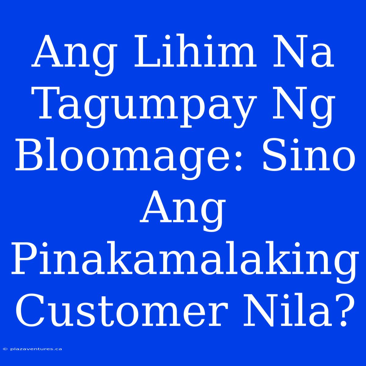 Ang Lihim Na Tagumpay Ng Bloomage: Sino Ang Pinakamalaking Customer Nila?