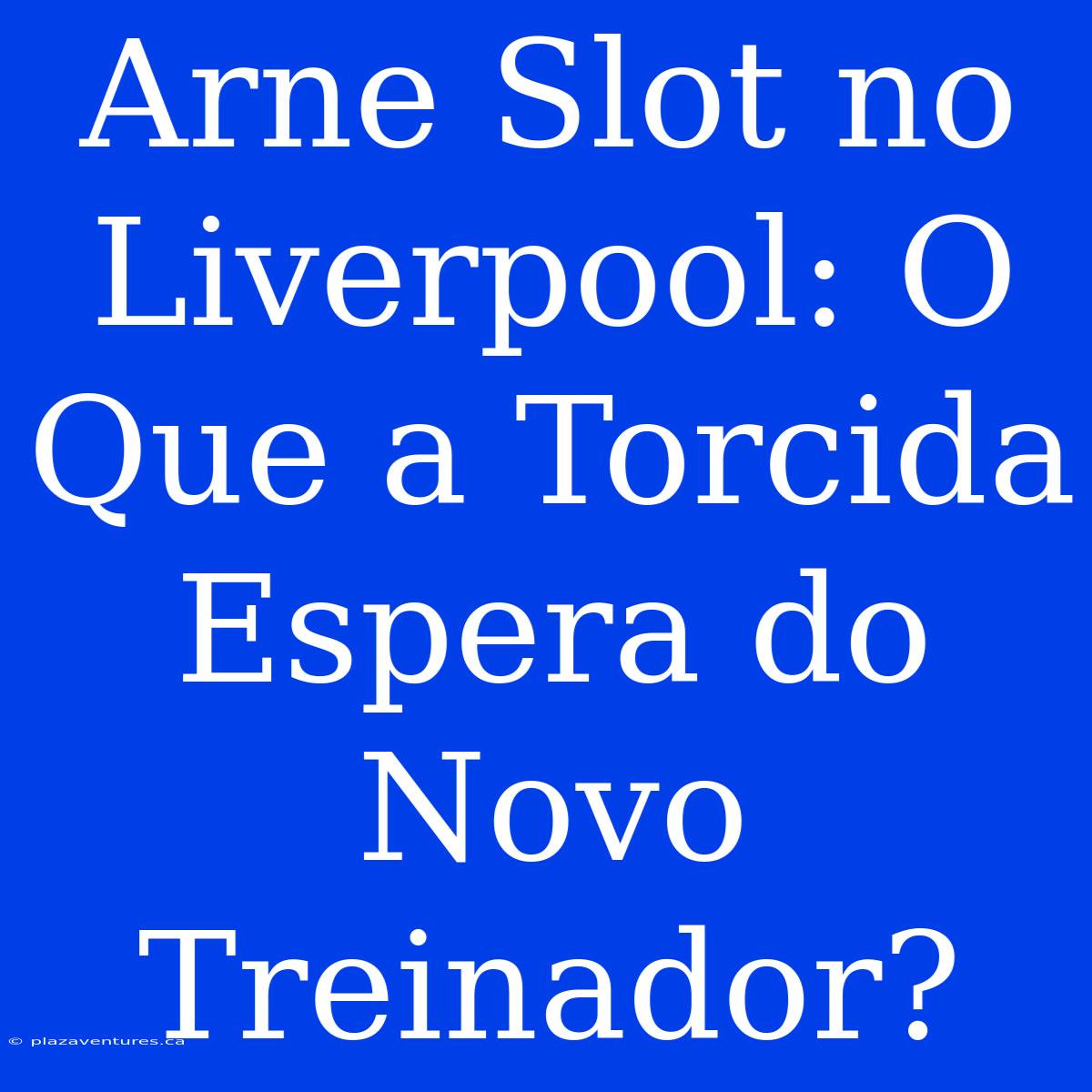 Arne Slot No Liverpool: O Que A Torcida Espera Do Novo Treinador?