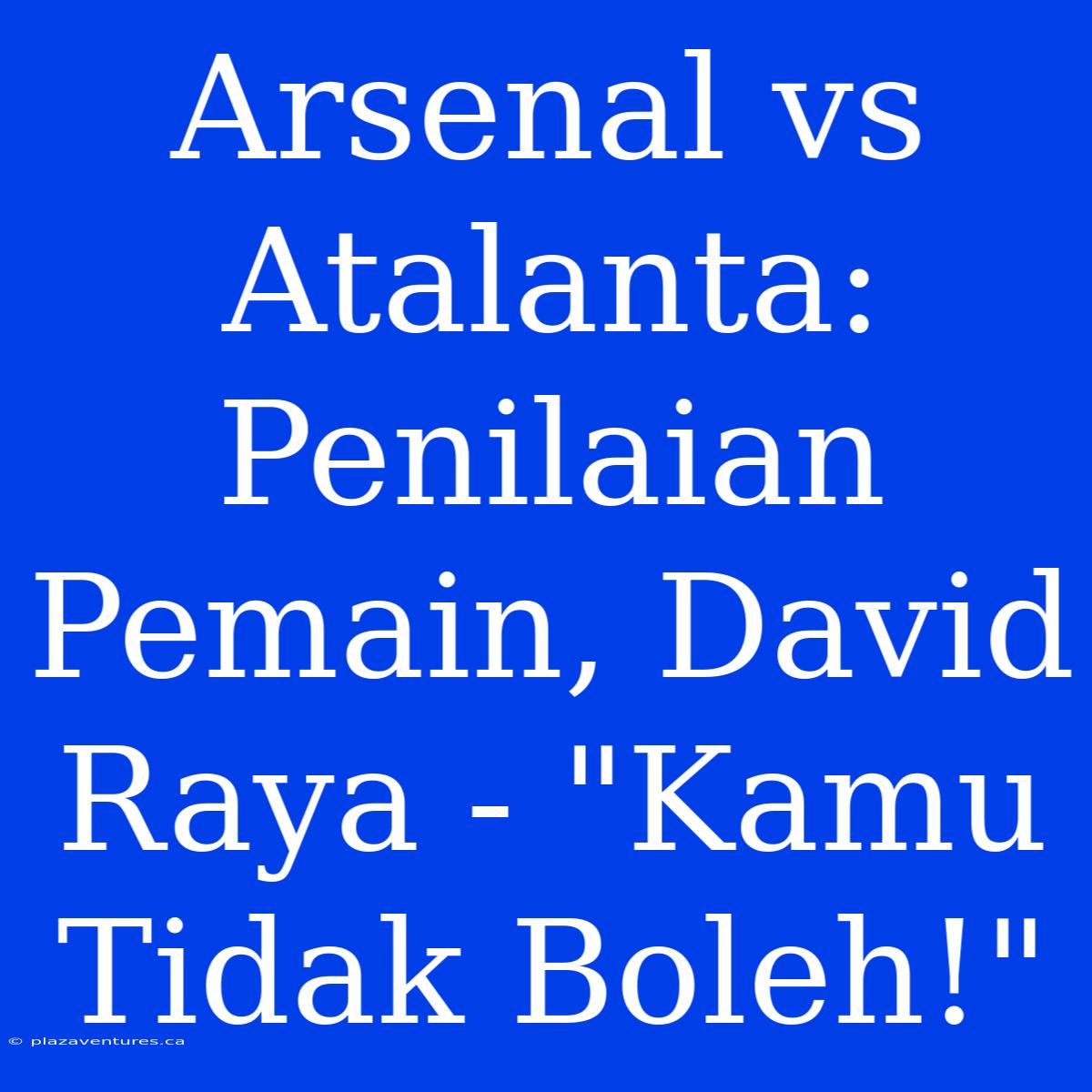 Arsenal Vs Atalanta: Penilaian Pemain, David Raya - 