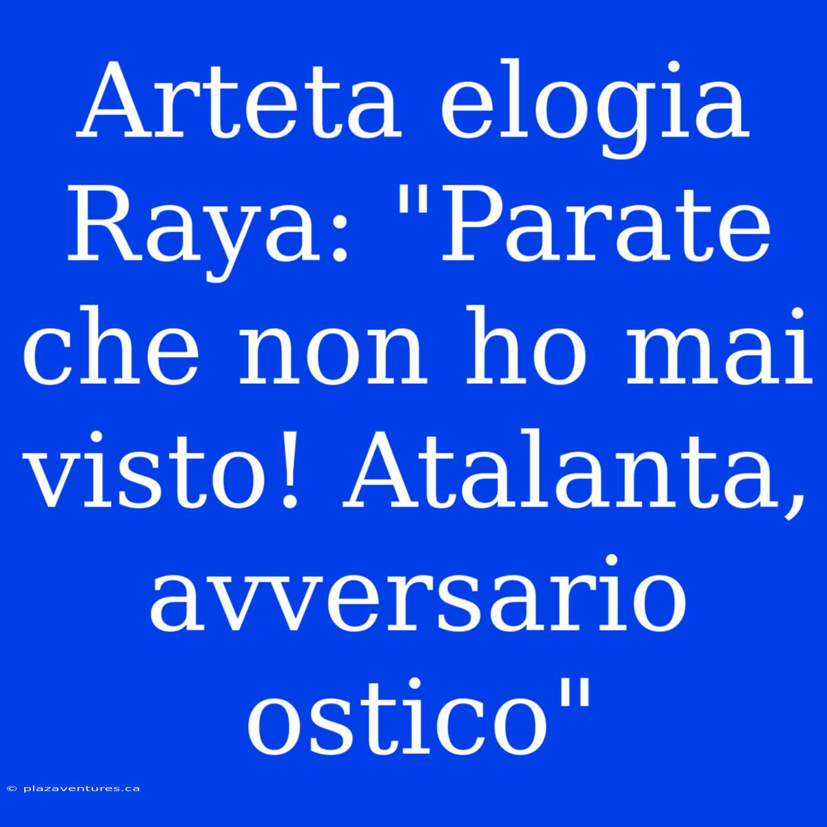 Arteta Elogia Raya: 