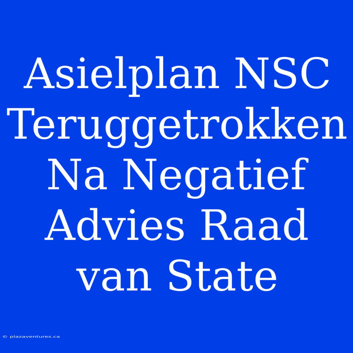 Asielplan NSC Teruggetrokken Na Negatief Advies Raad Van State