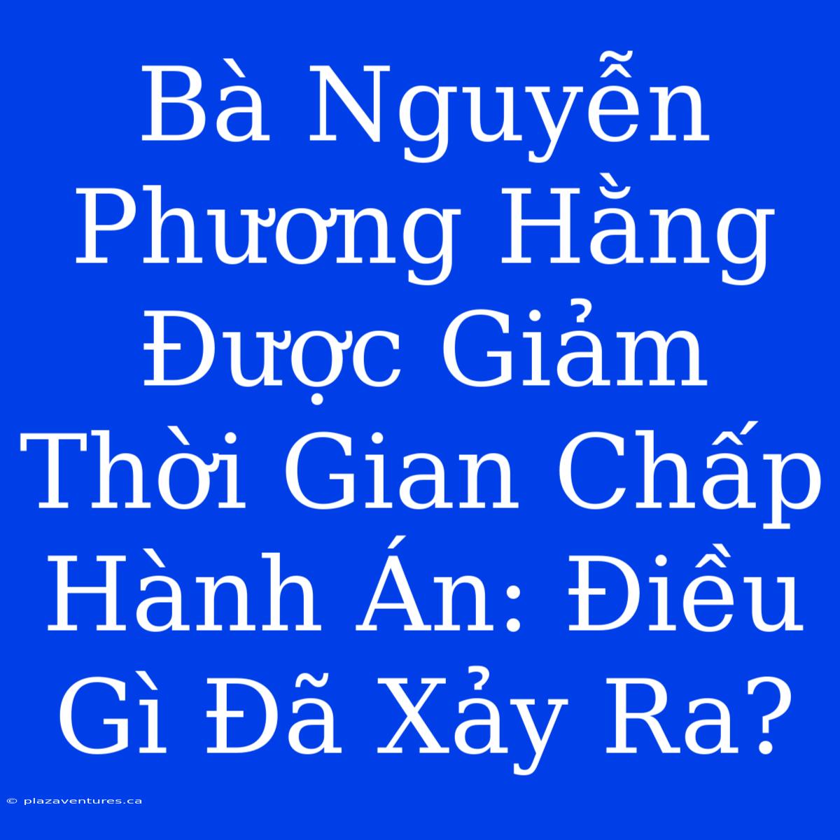 Bà Nguyễn Phương Hằng Được Giảm Thời Gian Chấp Hành Án: Điều Gì Đã Xảy Ra?