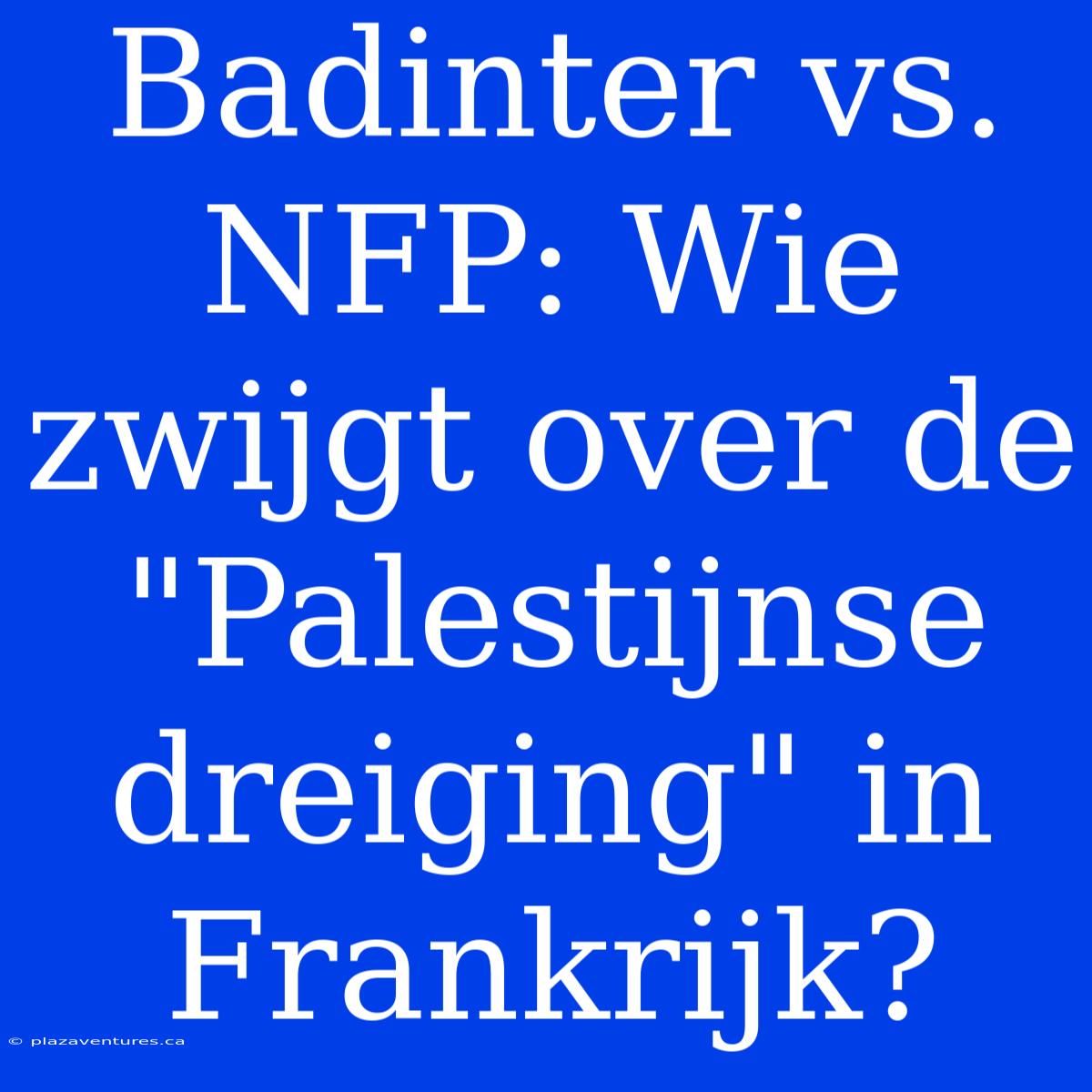 Badinter Vs. NFP: Wie Zwijgt Over De 