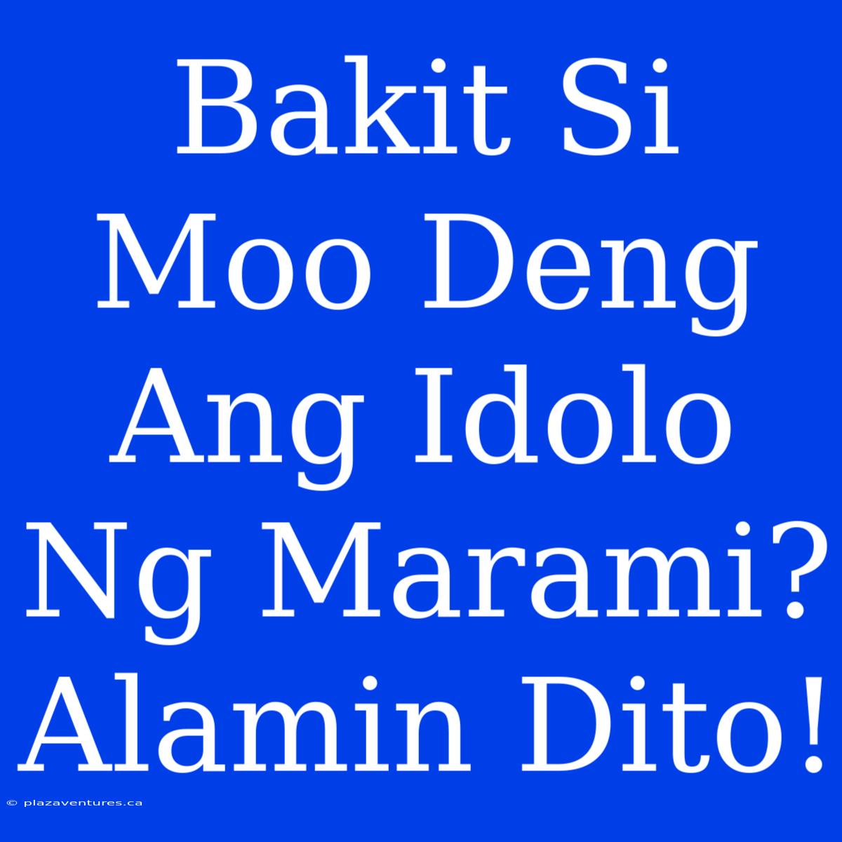 Bakit Si Moo Deng Ang Idolo Ng Marami? Alamin Dito!