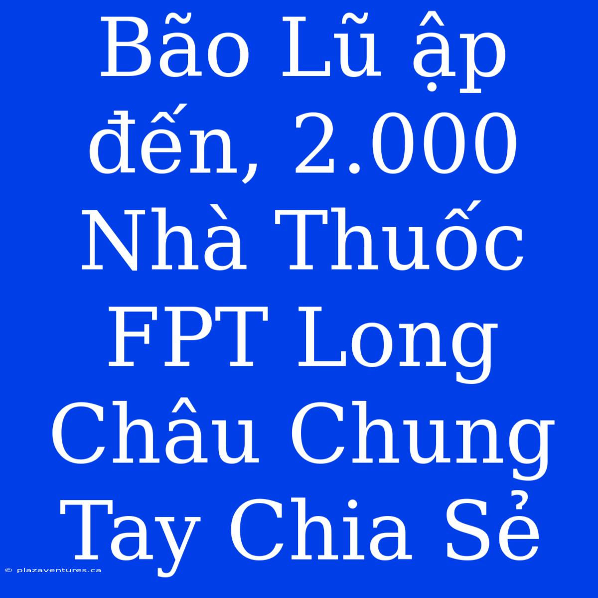 Bão Lũ Ập Đến, 2.000 Nhà Thuốc FPT Long Châu Chung Tay Chia Sẻ