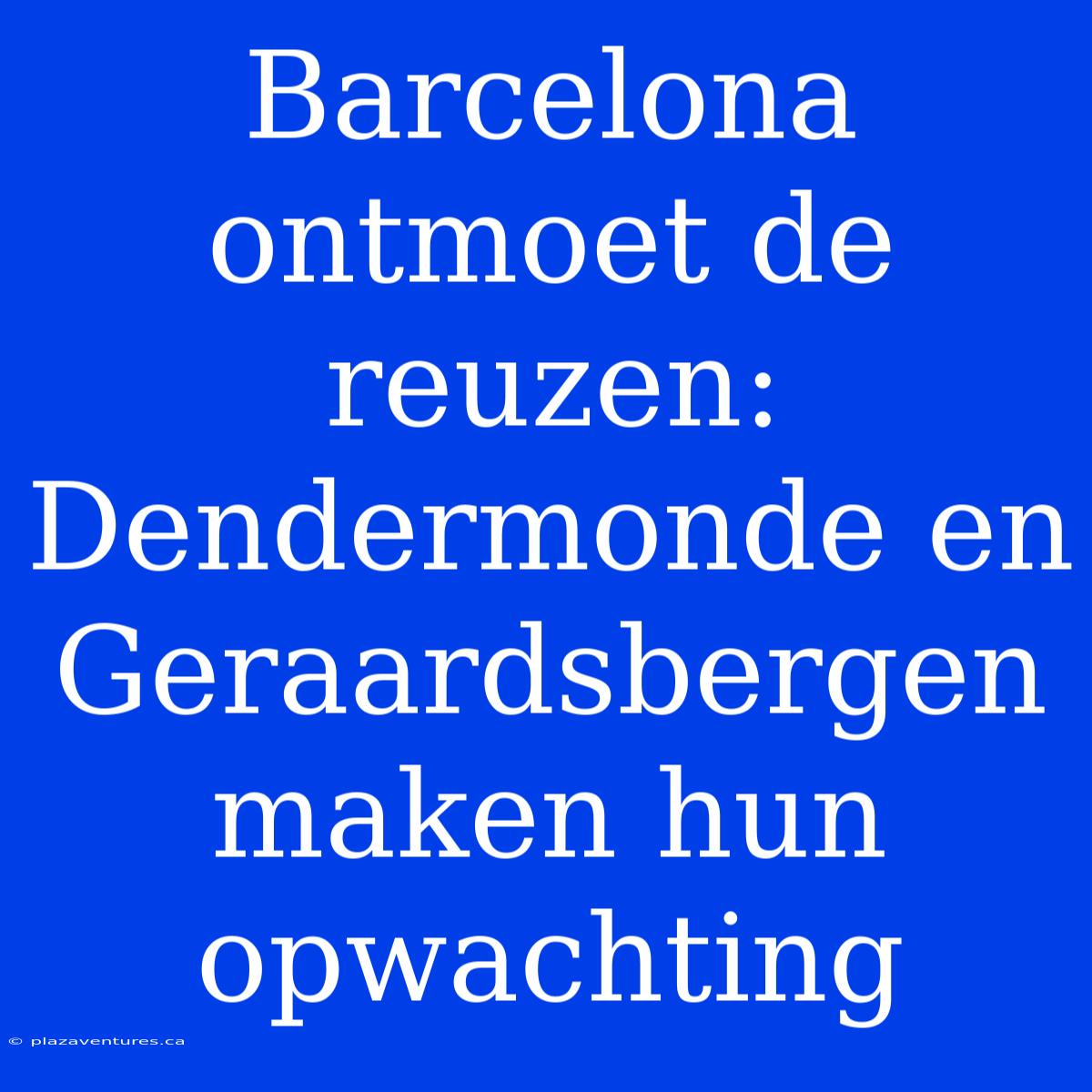 Barcelona Ontmoet De Reuzen: Dendermonde En Geraardsbergen Maken Hun Opwachting