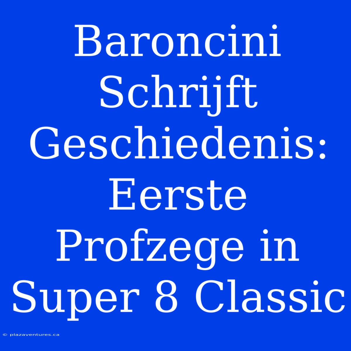 Baroncini Schrijft Geschiedenis: Eerste Profzege In Super 8 Classic