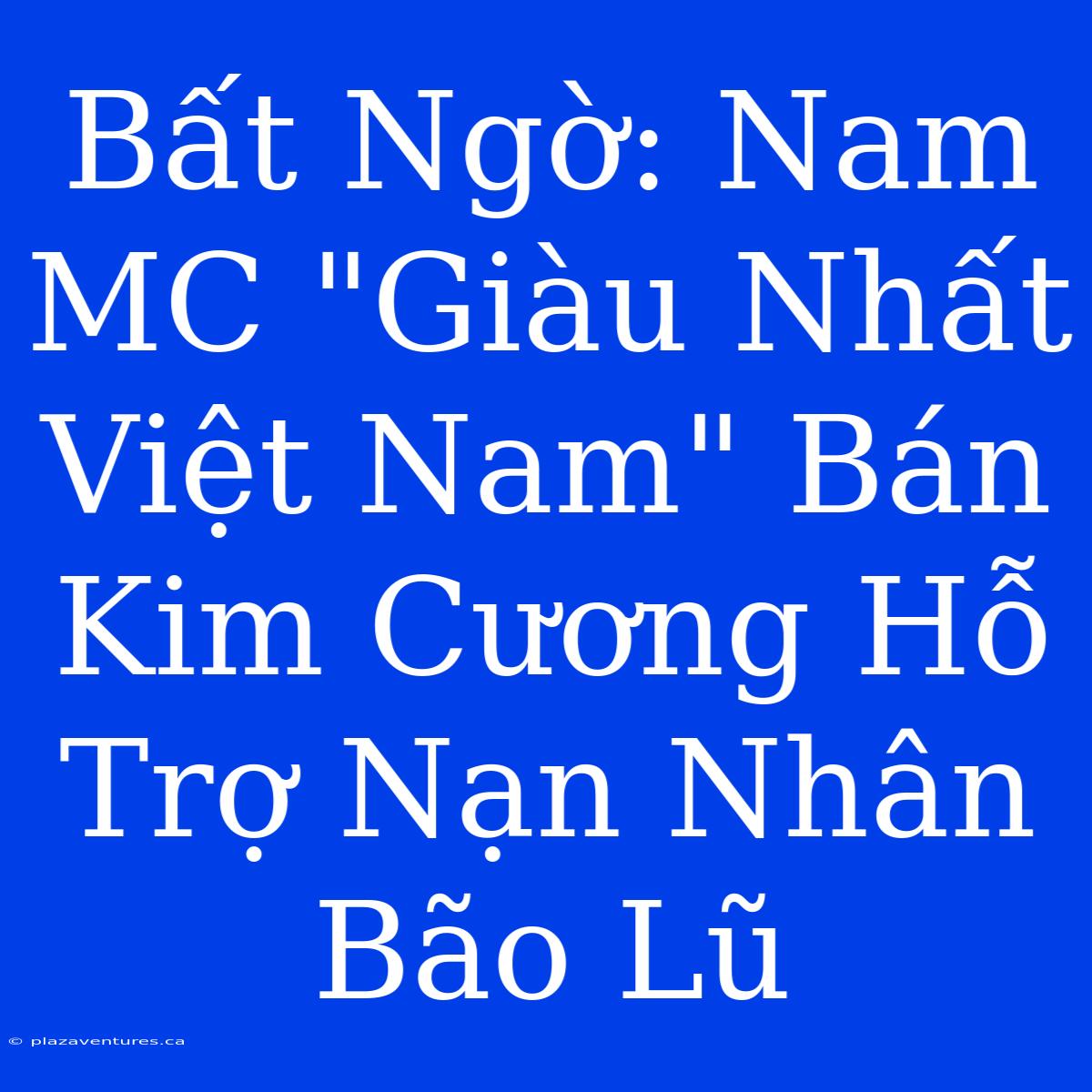 Bất Ngờ: Nam MC 