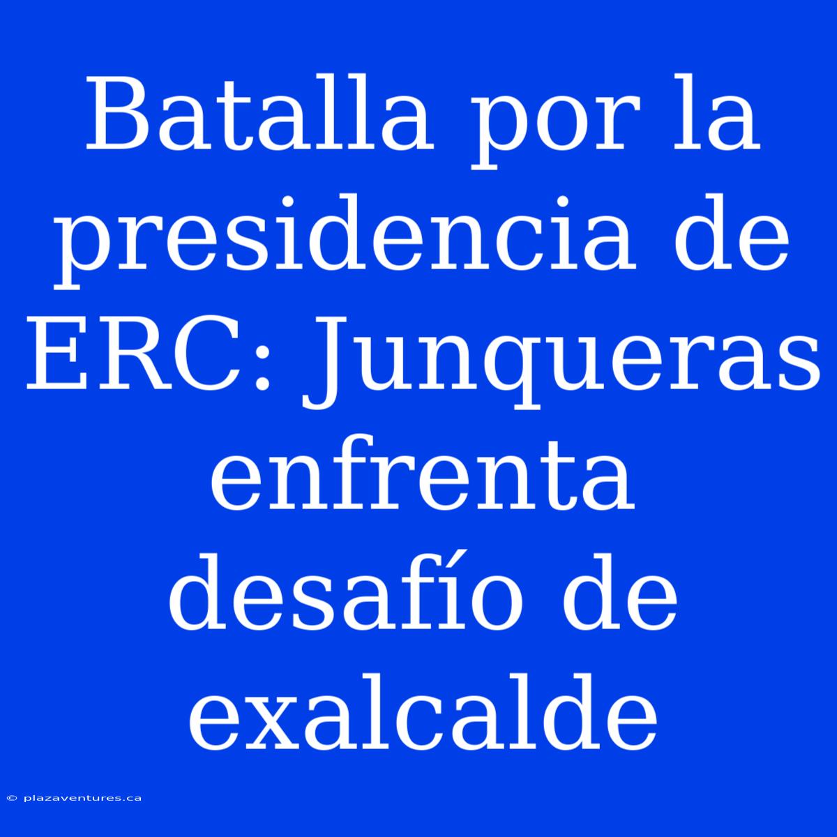 Batalla Por La Presidencia De ERC: Junqueras Enfrenta Desafío De Exalcalde