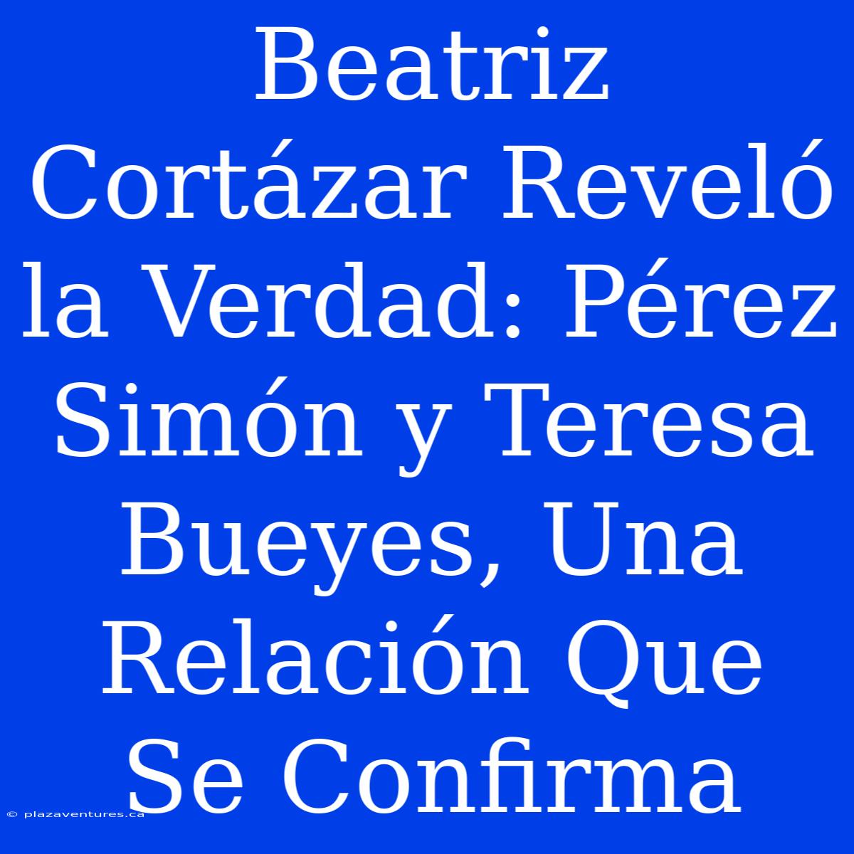 Beatriz Cortázar Reveló La Verdad: Pérez Simón Y Teresa Bueyes, Una Relación Que Se Confirma