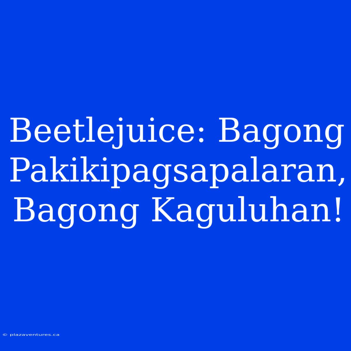 Beetlejuice: Bagong Pakikipagsapalaran, Bagong Kaguluhan!