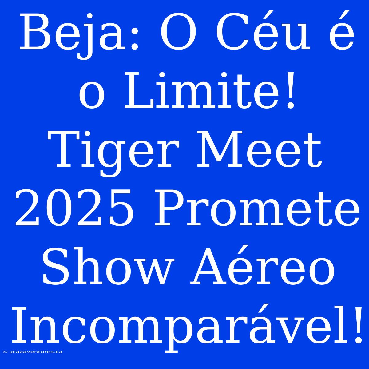 Beja: O Céu É O Limite! Tiger Meet 2025 Promete Show Aéreo Incomparável!