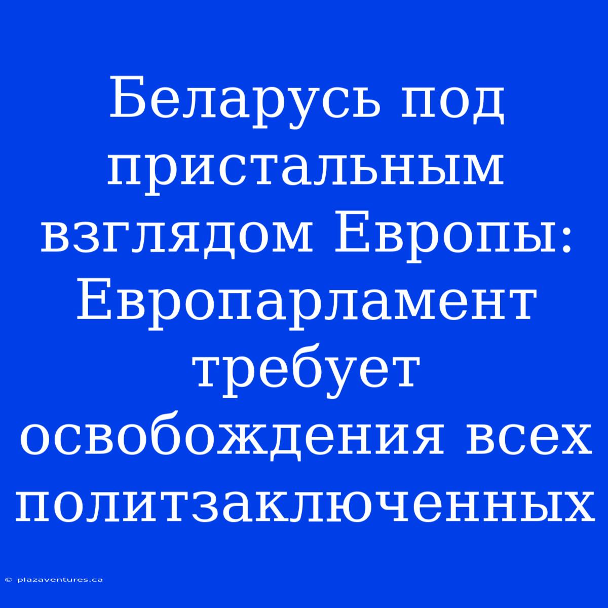 Беларусь Под Пристальным Взглядом Европы: Европарламент Требует Освобождения Всех Политзаключенных