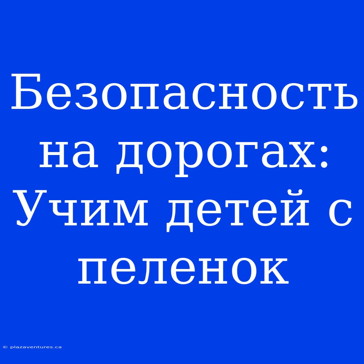 Безопасность На Дорогах: Учим Детей С Пеленок