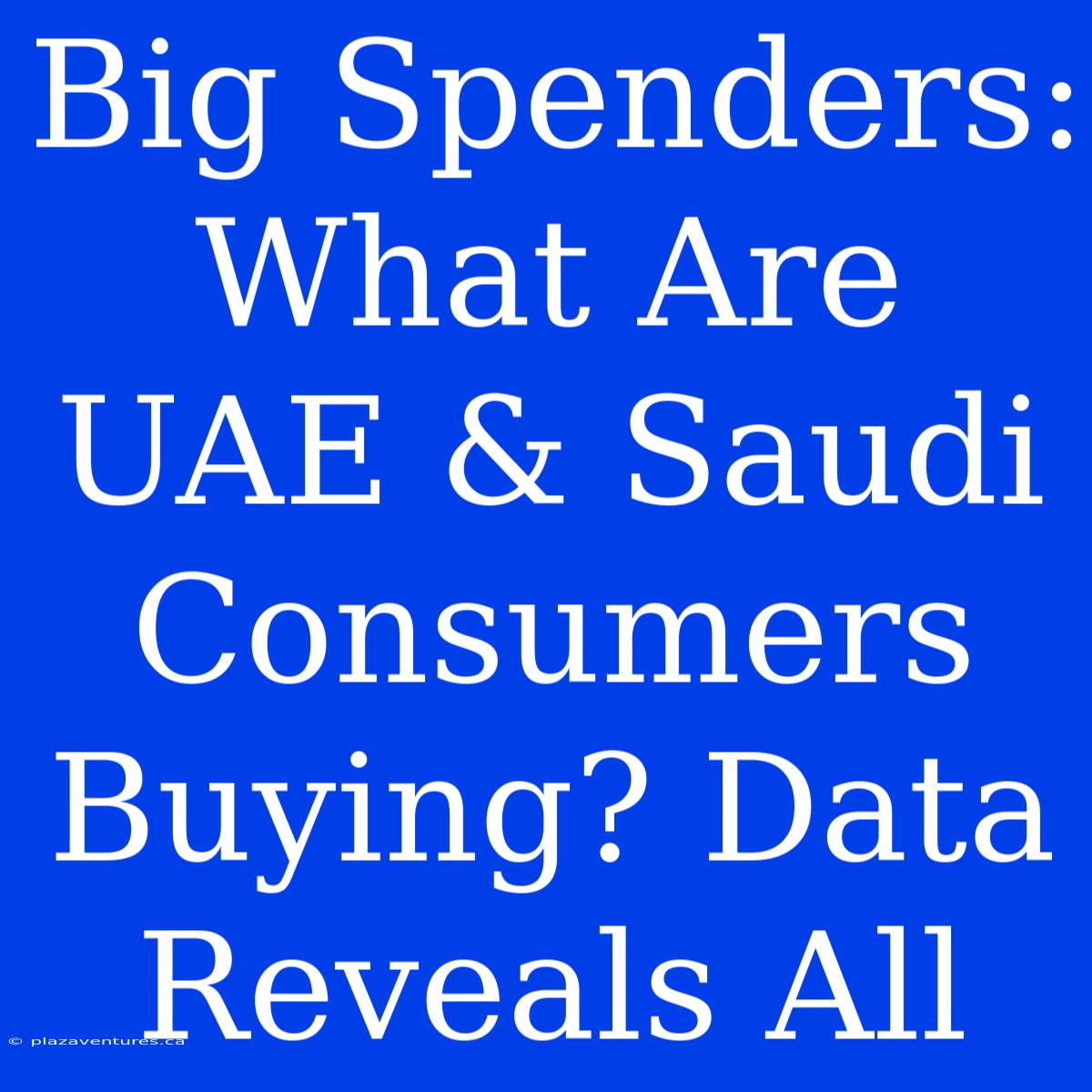 Big Spenders: What Are UAE & Saudi Consumers Buying? Data Reveals All