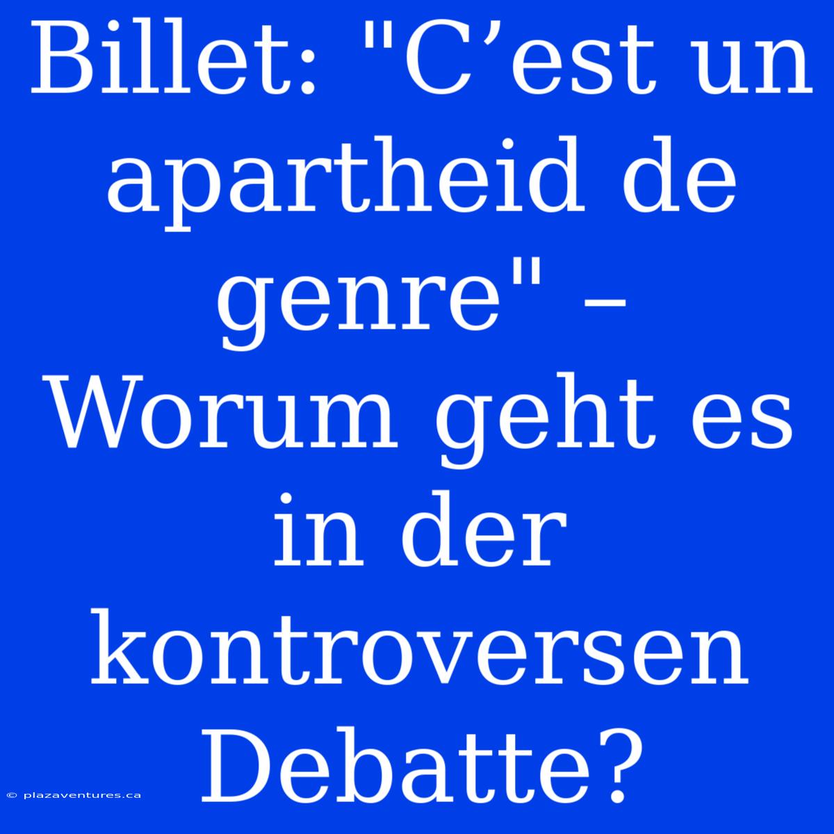 Billet: 