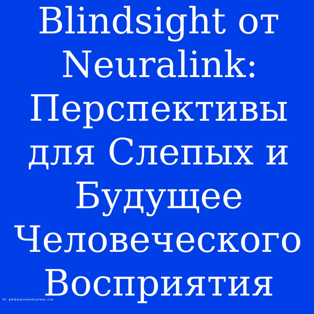 Blindsight От Neuralink: Перспективы Для Слепых И Будущее Человеческого Восприятия