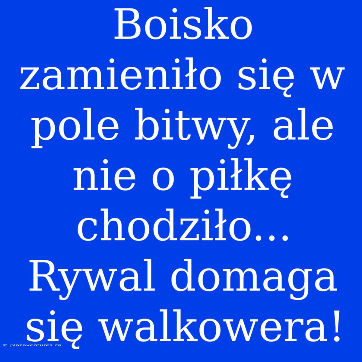 Boisko Zamieniło Się W Pole Bitwy, Ale Nie O Piłkę Chodziło... Rywal Domaga Się Walkowera!