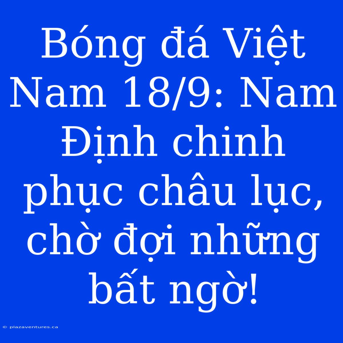 Bóng Đá Việt Nam 18/9: Nam Định Chinh Phục Châu Lục, Chờ Đợi Những Bất Ngờ!