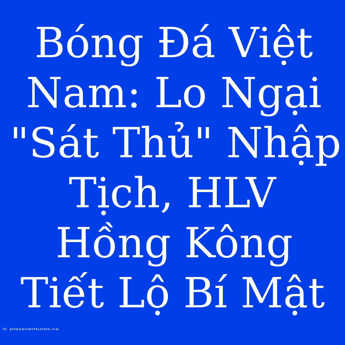 Bóng Đá Việt Nam: Lo Ngại 