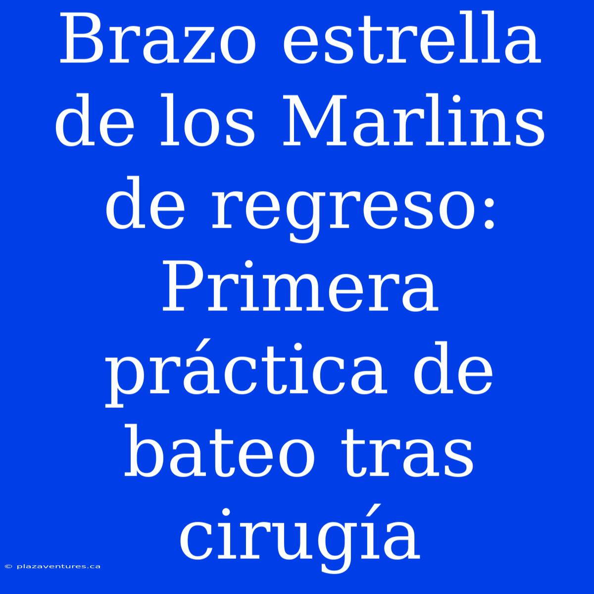 Brazo Estrella De Los Marlins De Regreso: Primera Práctica De Bateo Tras Cirugía