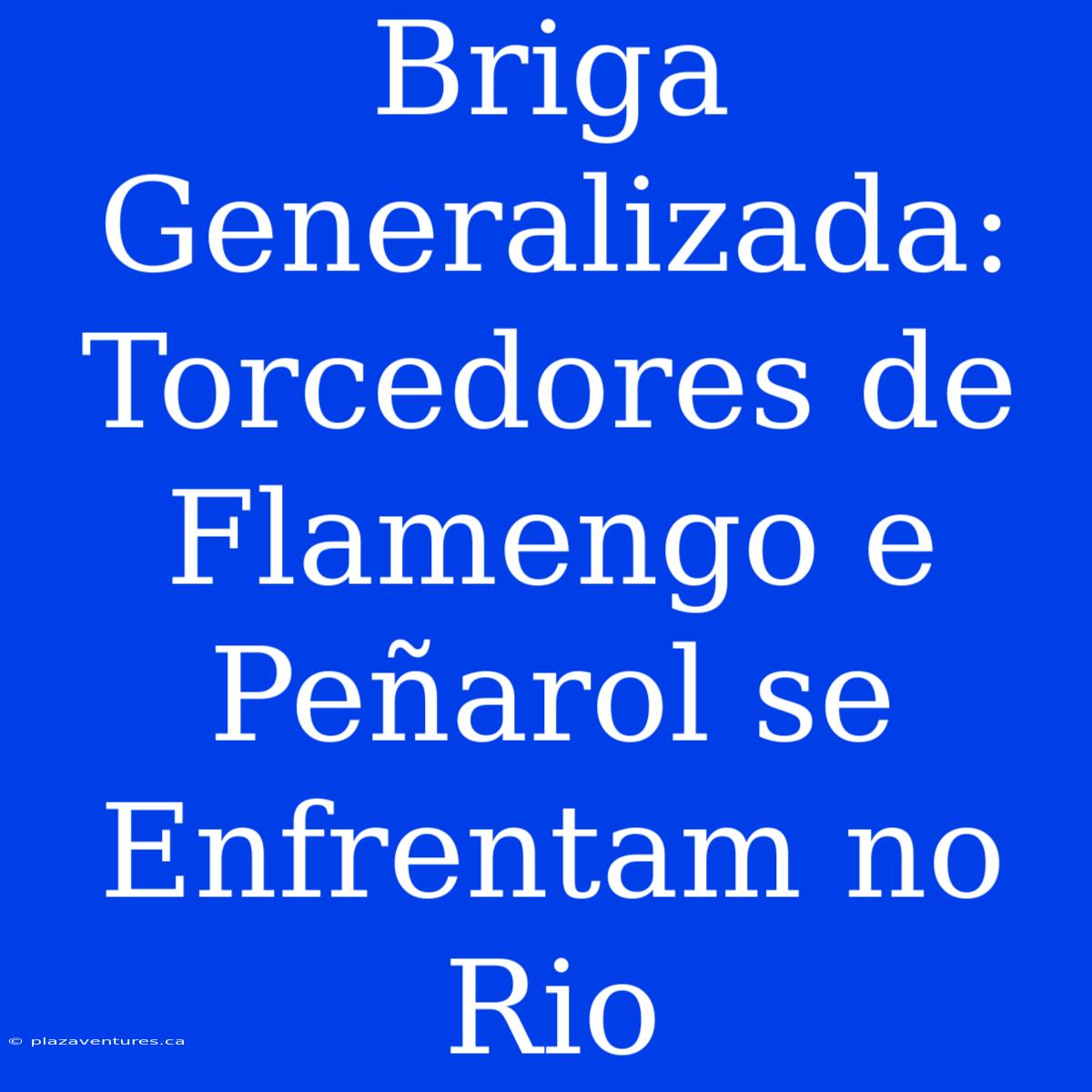 Briga Generalizada: Torcedores De Flamengo E Peñarol Se Enfrentam No Rio