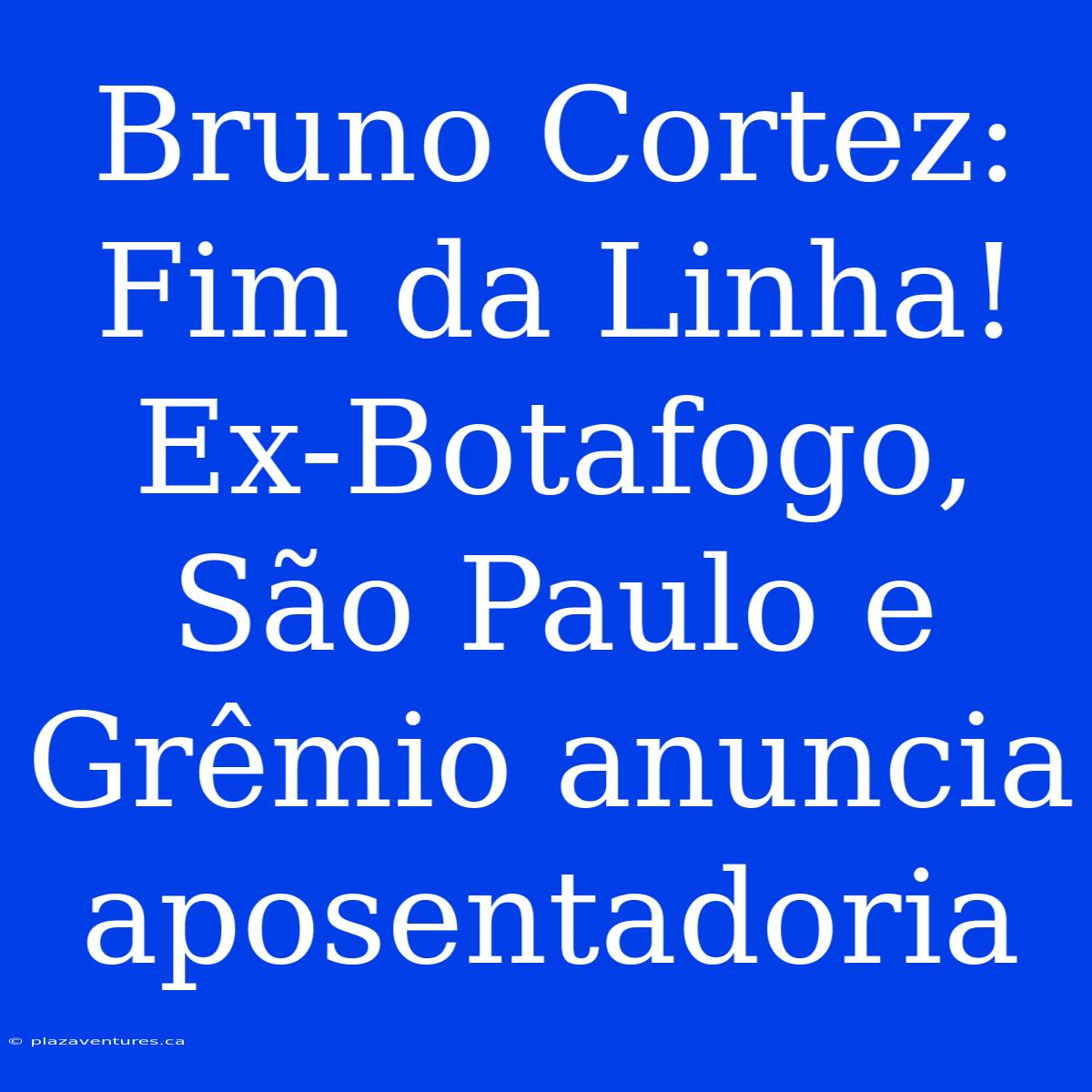 Bruno Cortez: Fim Da Linha! Ex-Botafogo, São Paulo E Grêmio Anuncia Aposentadoria