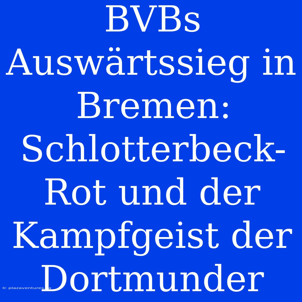 BVBs Auswärtssieg In Bremen: Schlotterbeck-Rot Und Der Kampfgeist Der Dortmunder